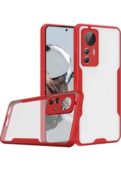 Xiaomi Mi 12T Kılıf Platin Silikon - Kırmızı Nrmsa