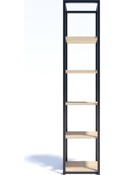 Mini Endüstriyel Masif Ahşap Kitaplık