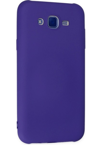 Samsung Galaxy J7 Kılıf Nano Içi Kadife Silikon - Mor Nrmsa