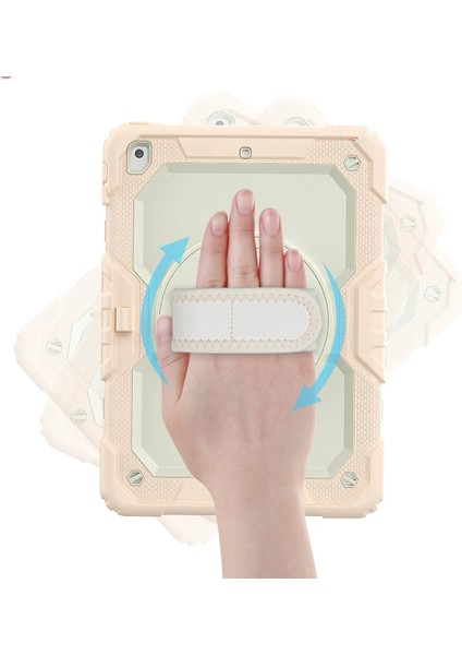 Ipad 10.2 (7.nesil) Kılıf Strap New Tablet Kapak - Pembe Nrmsa