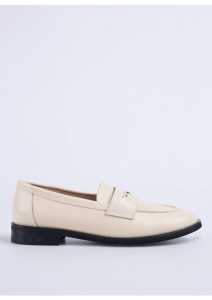 Süet Bej Kadın Loafer D-Fıntan