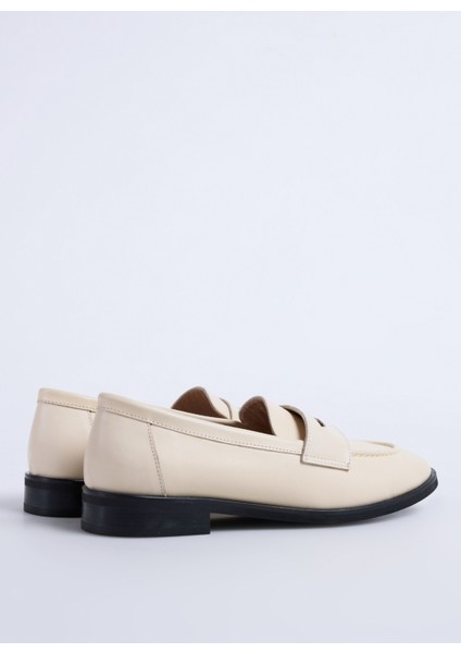 Süet Bej Kadın Loafer D-Fıntan modelleri