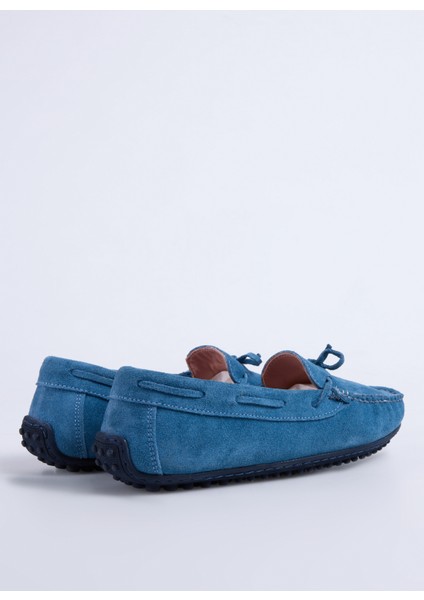 Deri Mavi Kadın Loafer D-Raron modelleri