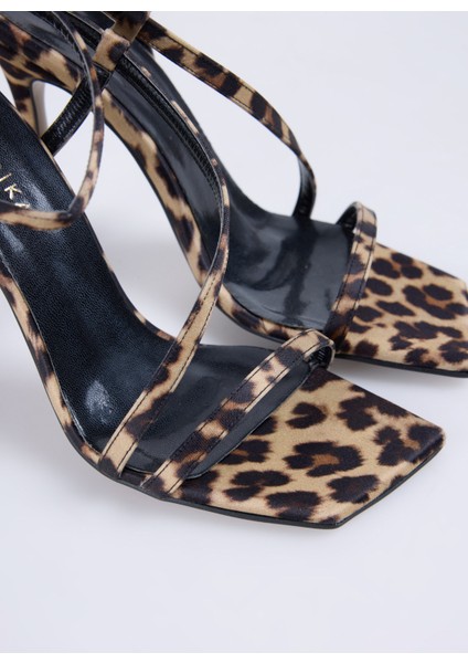 Kahve Kadın Stiletto Berta Leopar