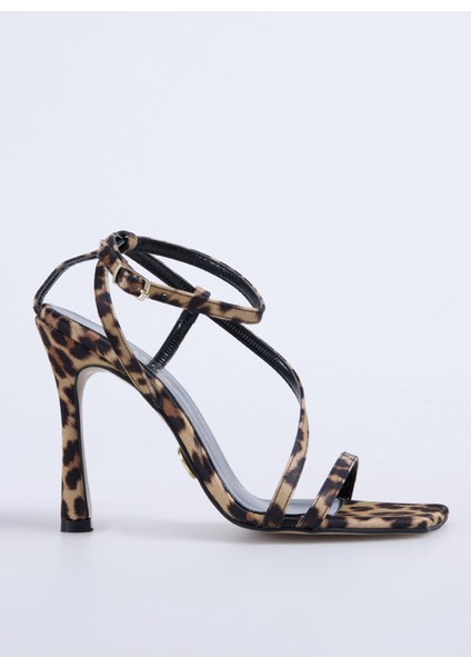 Kahve Kadın Stiletto Berta Leopar