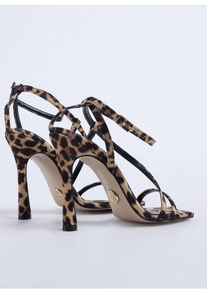 Kahve Kadın Stiletto Berta Leopar modelleri