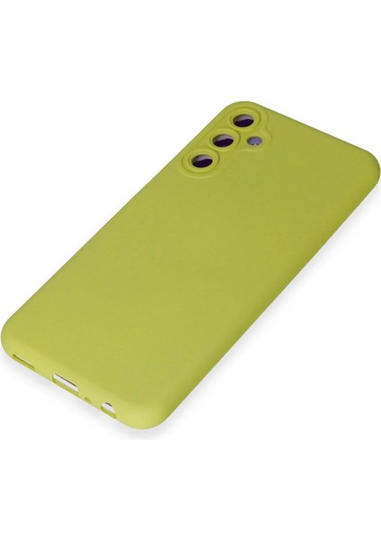 Samsung Galaxy M14 5g Kılıf Nano Içi Kadife Silikon - Sarı Nrmsa
