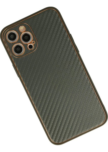 Iphone 12 Pro Max Kılıf Coco Karbon Silikon - Füme Nrmsa