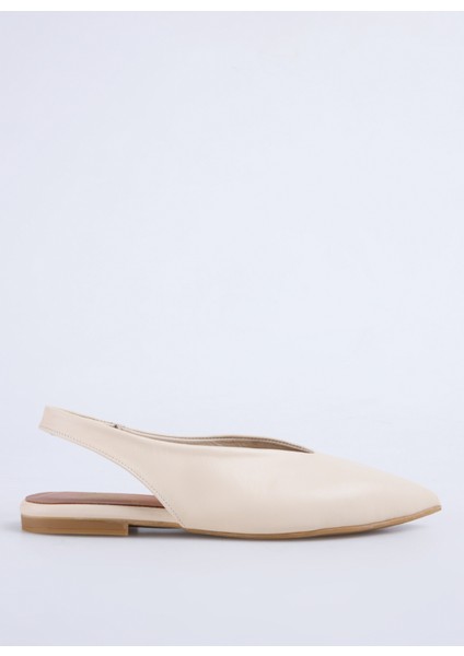 Deri Bej Kadın Babet D-Martınez