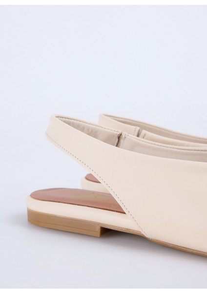 Deri Bej Kadın Babet D-Martınez indirimleri