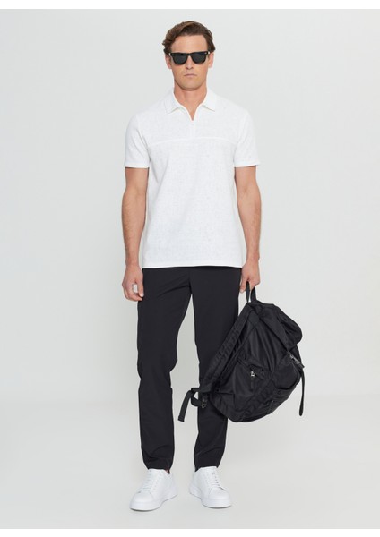 Polo Yaka Jakarlı Ekru Erkek T-Shirt ACE091252119_EKR fiyatları