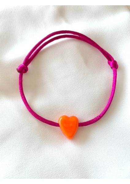 Murano Cam Boncuk Kalp Bileklik