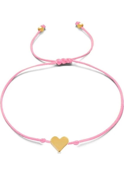 Pembe Kalp Bileklik ( Altın )