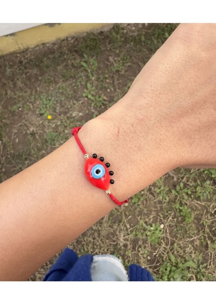 Kırmızı Cam Göz Nazar Bileklik