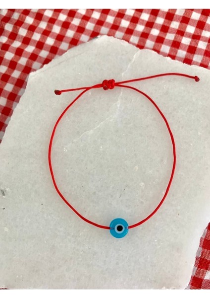 Nazar Boncuklu Kırmızı Bileklik