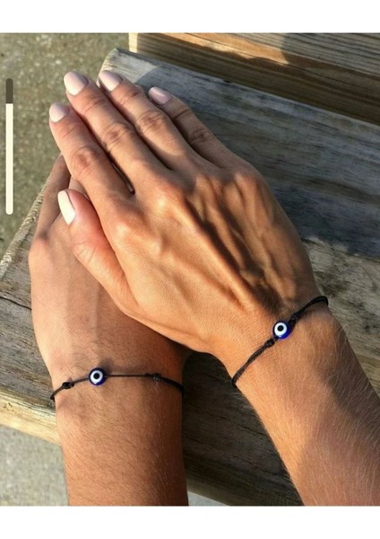 Nazar Boncuklu Sevgili Bilekliği (2 Adet)