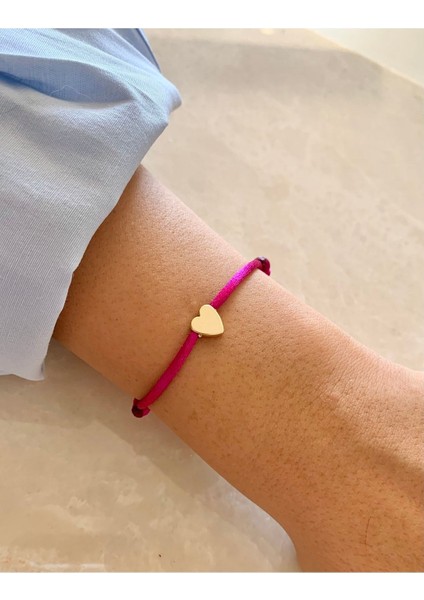 Fuşya Kalp Bileklik