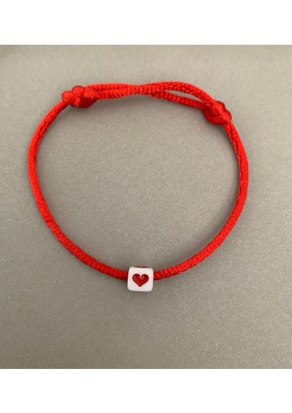 Kalpli Kırmızı Ip Bileklik