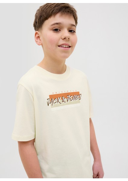 Baskılı Krem Erkek Çocuk T-Shirt 12278350 modelleri