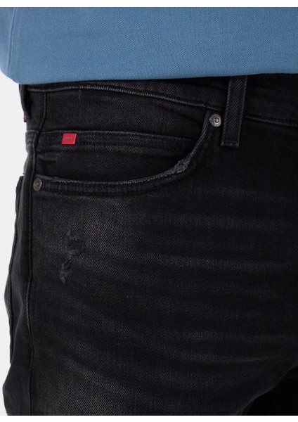 Normal Bel Slim Fit Siyah Erkek Denim Pantolon 50530597_HUGO 708 10268934 01 fırsatları