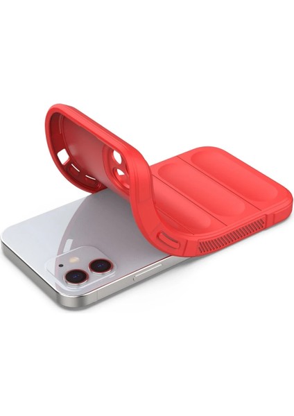 Iphone 12 Kılıf Optimum Silikon - Kırmızı Nrmsa