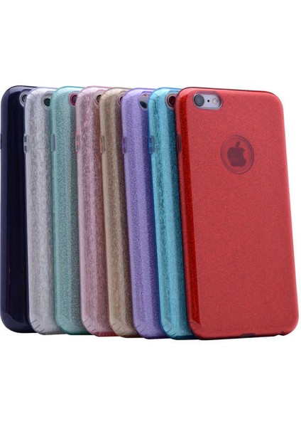 Apple iPhone 6 Plus Kılıf Gold Jade Simli Silikon Kapak Esnek Ince (Apple iPhone 6 Plus, Gold)