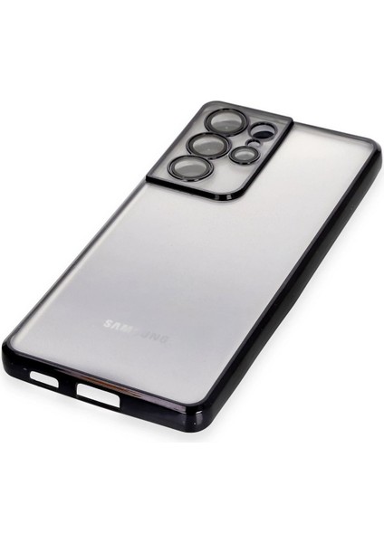 Samsung Galaxy S21 Ultra Kılıf Razer Lensli Silikon - Siyah Nrmsa