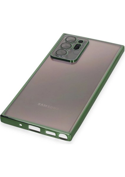 Samsung Galaxy Note 20 Ultra Kılıf Razer Lensli Silikon - Yeşil Nrmsa