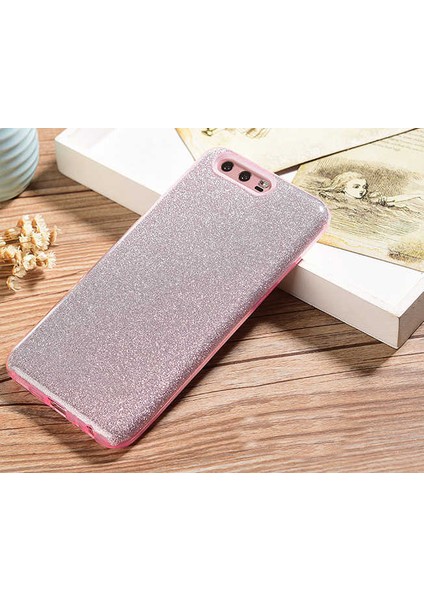 Huawei P10 Kılıf Pembe Jade Simli Silikon Kapak Orijinal Esnek Ince (Huawei P10, Pembe)