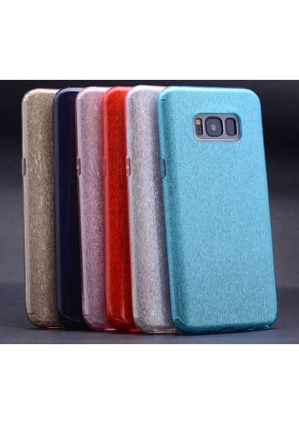 Samsung Galaxy S8 Plus Kılıf Mor Jade Simli Silikon Kapak Esnek Ince (Samsung Galaxy S8 Plus, Mor)