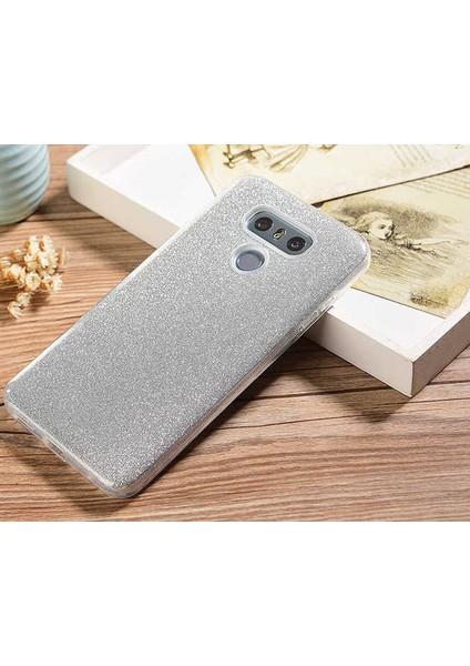 Lg G6 Kılıf Gümüş Jade Simli Silikon Kapak Esnek Ince (Lg G6, Gümüş)