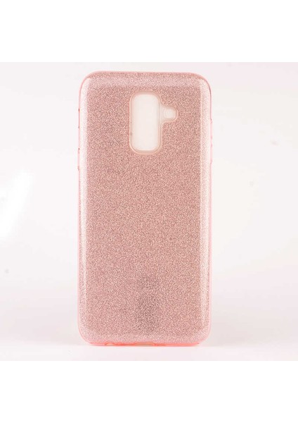 Samsung Galaxy A6 Plus 2018 Kılıf Pembe Jade Simli Silikon Kapak Esnek Ince (Samsung Galaxy A6 Plus 2018, Pembe)