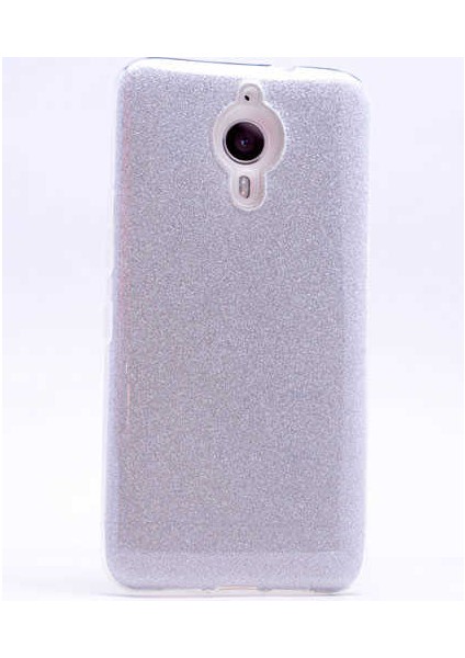 General Mobile 5 Plus Kılıf Gümüş Jade Simli Silikon Kapak Orijinal Esnek Ince (General Mobile 5 Plus, Gümüş)
