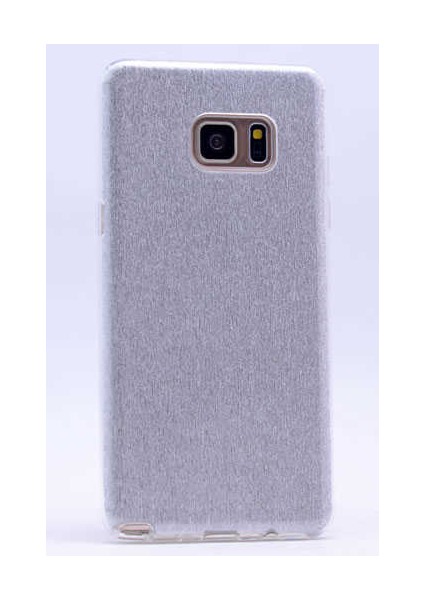 Samsung Galaxy S7 Edge Kılıf Gümüş Jade Simli Silikon Kapak Esnek Ince (Samsung Galaxy S7 Edge, Gümüş)