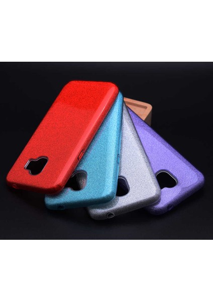 Samsung Galaxy J4 Kılıf Mor Jade Simli Silikon Kapak Esnek Ince (Samsung Galaxy J4, Mor)