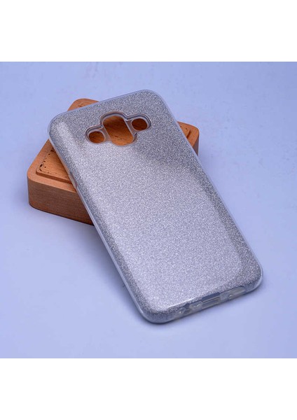 Samsung Galaxy J7 Duo Kılıf Gümüş Jade Simli Silikon Kapak Orijinal Esnek Ince (Samsung Galaxy J7 Duo, Gümüş)