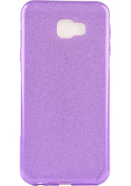 Samsung Galaxy J7 Prime Kılıf Mor Jade Simli Silikon Kapak Esnek Ince (Samsung Galaxy J7 Prime, Mor)