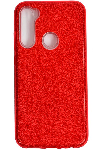 Xiaomi Redmi Note 8 Kılıf Kırmızı Jade Simli Silikon Kapak Esnek Ince (Xiaomi Redmi Note 8, Kırmızı)