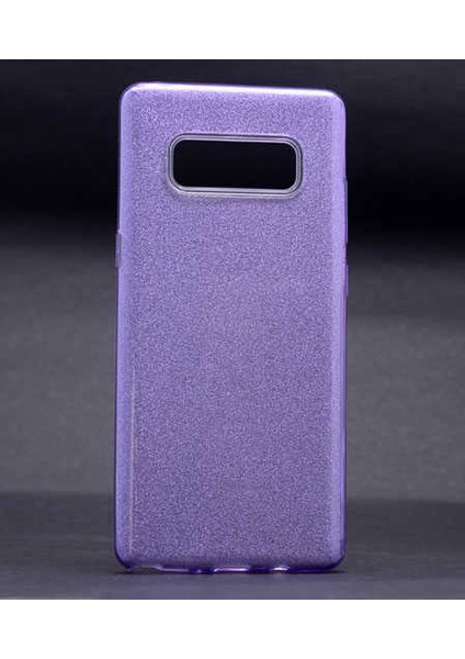 Samsung Galaxy Note 8 Kılıf Mor Jade Simli Silikon Kapak Esnek Ince (Samsung Galaxy Note 8, Mor)