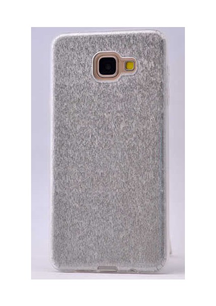 Samsung Galaxy A3 2017 Kılıf Gümüş Jade Simli Silikon Kapak Esnek Ince (Samsung Galaxy A3 2017, Gümüş)