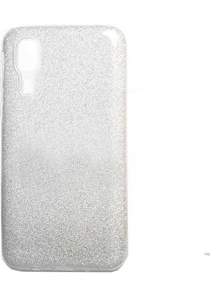 Samsung Galaxy A2 Core Kılıf Gümüş Jade Simli Silikon Kapak Esnek Ince (Samsung Galaxy A2 Core, Gümüş)