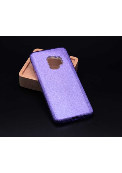 Samsung Galaxy A6 2018 Kılıf Mor Jade Simli Silikon Kapak Esnek Ince (Samsung Galaxy A6 2018, Mor)