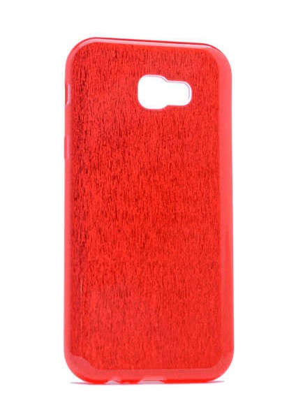 Samsung Galaxy A3 2017 Kılıf Kırmızı Jade Simli Silikon Kapak Esnek Ince (Samsung Galaxy A3 2017, Kırmızı)