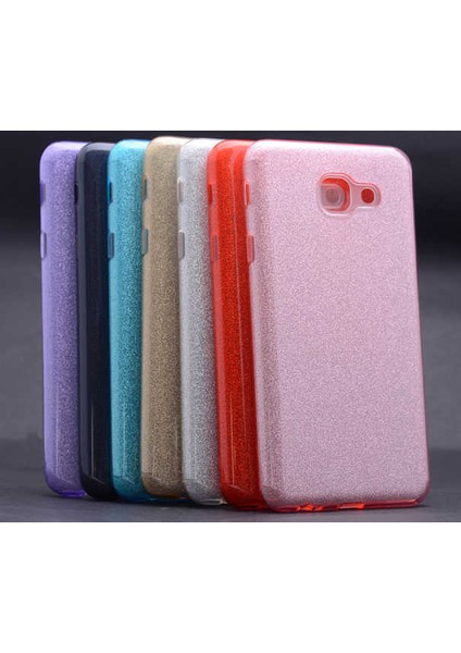 Samsung Galaxy J7 Max Kılıf Mavi Jade Simli Silikon Kapak Esnek Ince (Samsung Galaxy J7 Max, Mavi)