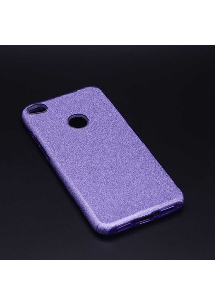 Huawei P9 Lite 2017 Kılıf Mor Jade Simli Silikon Kapak Orijinal Esnek Ince (Huawei P9 Lite 2017, Mor)