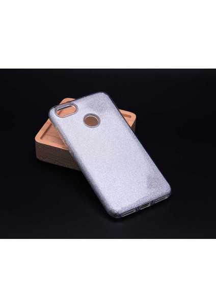 Huawei P9 Lite Mini Kılıf Gümüş Jade Simli Silikon Kapak Orijinal Esnek Ince (Huawei P9 Lite Mini, Gümüş)