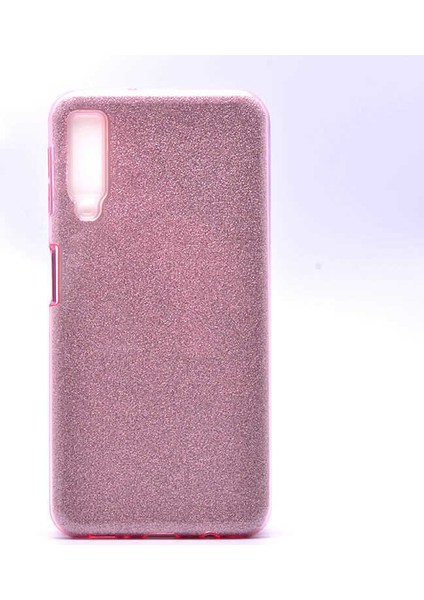 Samsung Galaxy A7 2018 Kılıf Pembe Jade Simli Silikon Kapak Esnek Ince (Samsung Galaxy A7 2018, Pembe)