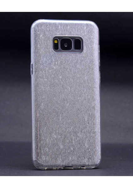 Samsung Galaxy S8 Plus Kılıf Gümüş Jade Simli Silikon Kapak Esnek Ince (Samsung Galaxy S8 Plus, Gümüş)