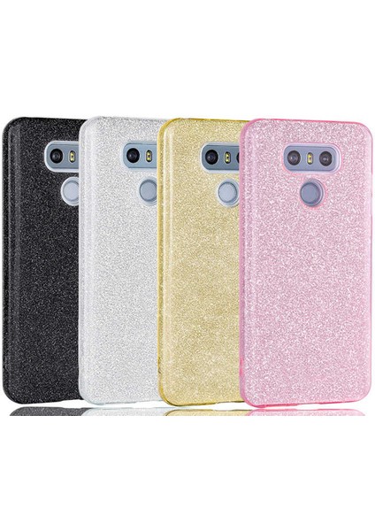 Lg G6 Kılıf Siyah Jade Simli Silikon Kapak Esnek Ince (Lg G6, Siyah)