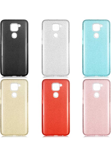 Xiaomi Redmi Note 9 Kılıf Gold Jade Simli Silikon Kapak Esnek Ince (Xiaomi Redmi Note 9, Gold) fiyatları